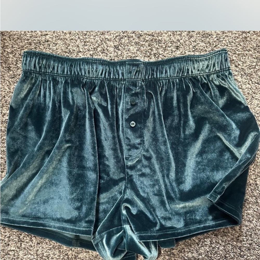 Victoria Secret Pink collection Velvet Green Shorts